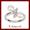 Romantico Anello Doppia Perla in Argento 925 - Italiagioielli