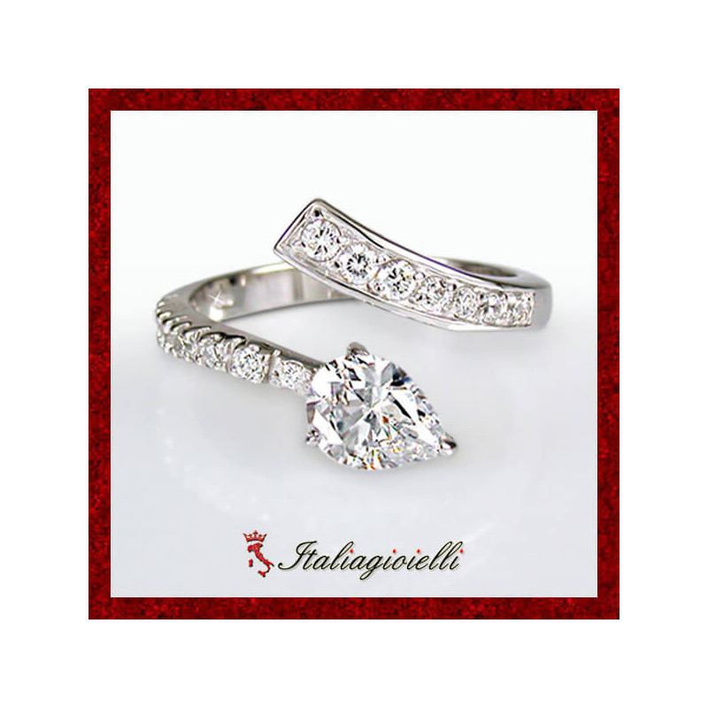 Signorile Anello Goccia in Argento 925 - Italiagioielli