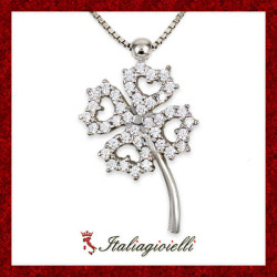 Collana Quadrifoglio Portafortuna in Argento 925 - Italiagioielli