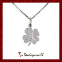 Collana Quadrifoglio Portafortuna in Argento 925 - Italiagioielli