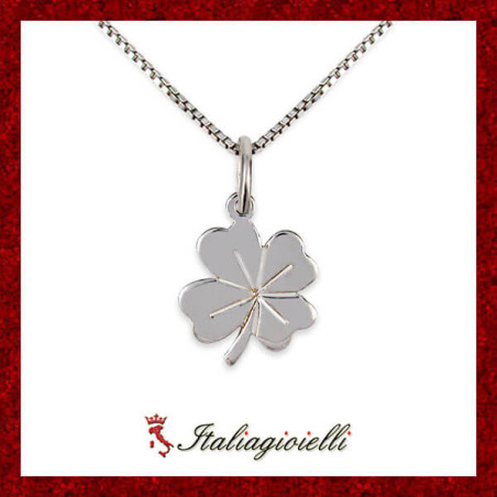 Collana Quadrifoglio Portafortuna in Argento 925 - Italiagioielli