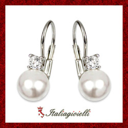 Eleganti Orecchini in Argento 925 con Perle - Italiagioielli
