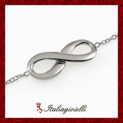 Braccialetto Infinito Donna Uomo in Argento 925 - Italiagioielli