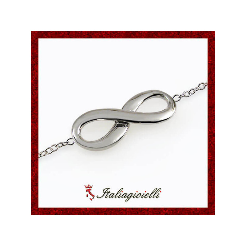 Braccialetto Infinito Donna Uomo in Argento 925 - Italiagioielli
