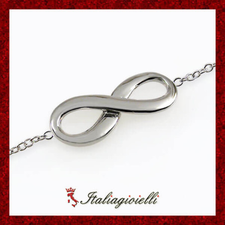 Braccialetto Infinito Donna Uomo in Argento 925 - Italiagioielli