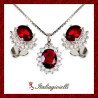 Sfarzosa Parure Rubino in Argento 925 - Italiagioielli