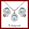 Sfarzosa Parure Acquamarina Donna in Argento 925 - Italiagioielli