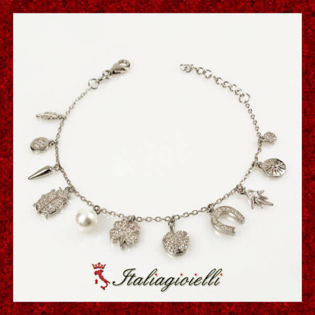 Smagliante Bracciale Charms in Argento 925 - Italiagioielli