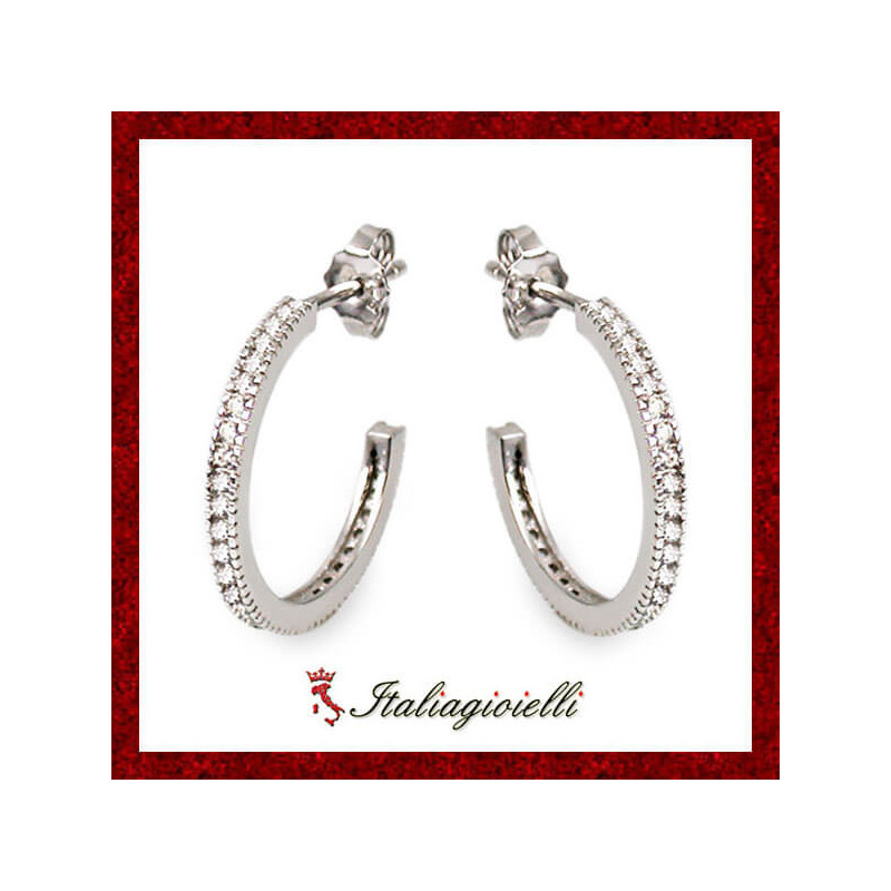 Abbaglianti Orecchini Veretta in Argento 925 - Italiagioielli