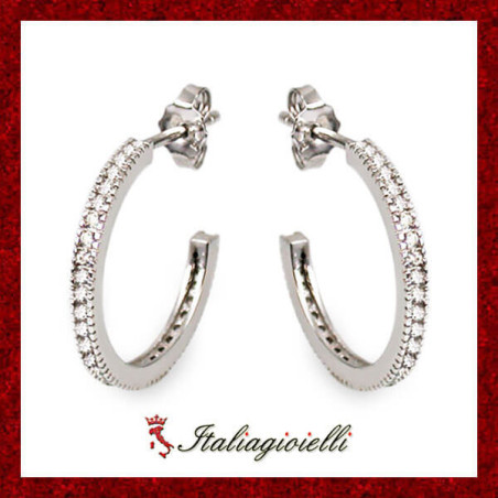 Abbaglianti Orecchini Veretta in Argento 925 - Italiagioielli