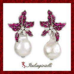 Sensuali Orecchini Rubino in Argento 925 - Italiagioielli