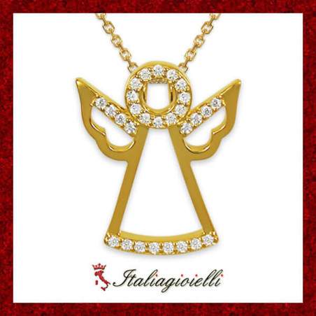 Collana Angelo in Argento 925 placcato Oro Giallo - Italiagioielli