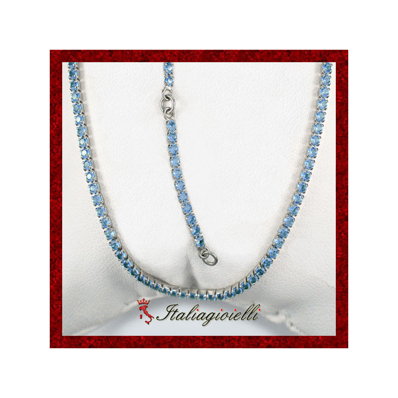 Cavigliera Tennis Topazio in Argento 925 - Italiagioielli