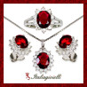Sfarzosa Parure Rubino Plus Donna in Argento 925 - Italiagioielli