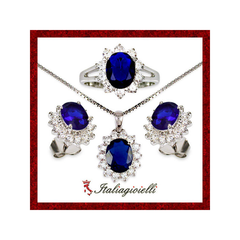 Sfarzosa Parure Zaffiro Plus in Argento 925 - Italiagioielli
