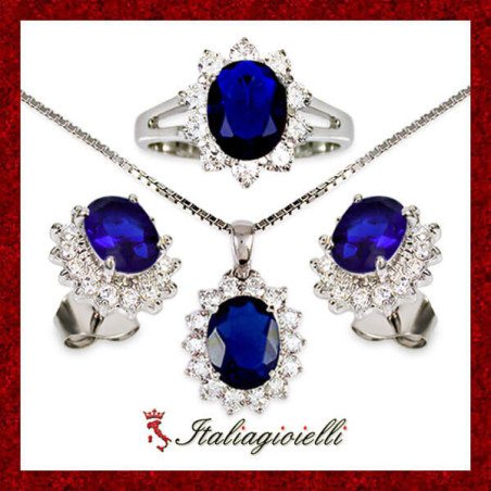 Sfarzosa Parure Zaffiro Plus in Argento 925 - Italiagioielli