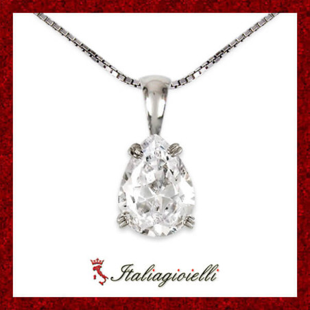 Collana Goccia Brillante in Argento 925 - Italiagioielli