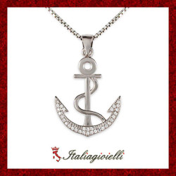 Collana Pendente Ancora in Argento 925 - Italiagioielli
