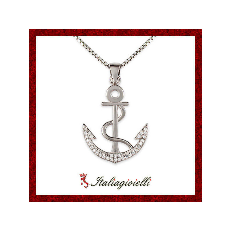 Collana Pendente Ancora in Argento 925 - Italiagioielli