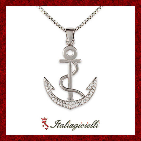 Collana Pendente Ancora in Argento 925 - Italiagioielli