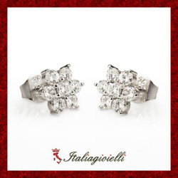 Amabili Orecchini Fiore in Argento 925 - Italiagioielli