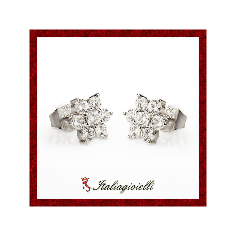 Amabili Orecchini Fiore in Argento 925 - Italiagioielli