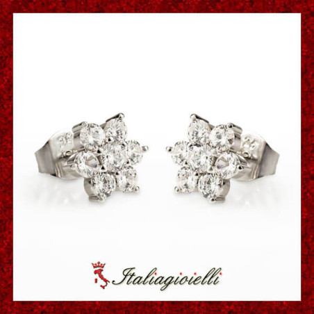 Amabili Orecchini Fiore in Argento 925 - Italiagioielli
