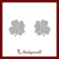 Orecchini Quadrifoglio Portafortuna in Argento 925 - Italiagioielli