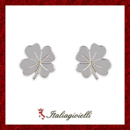 Orecchini Quadrifoglio Portafortuna in Argento 925 - Italiagioielli