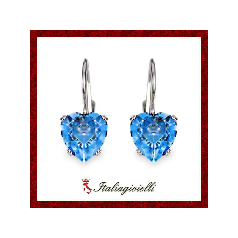 Orecchini Cuore Topazio Donna in Argento 925 - Italiagioielli
