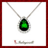 Fiabesca Collana Goccia Smeraldo in Argento 925 - Italiagioielli