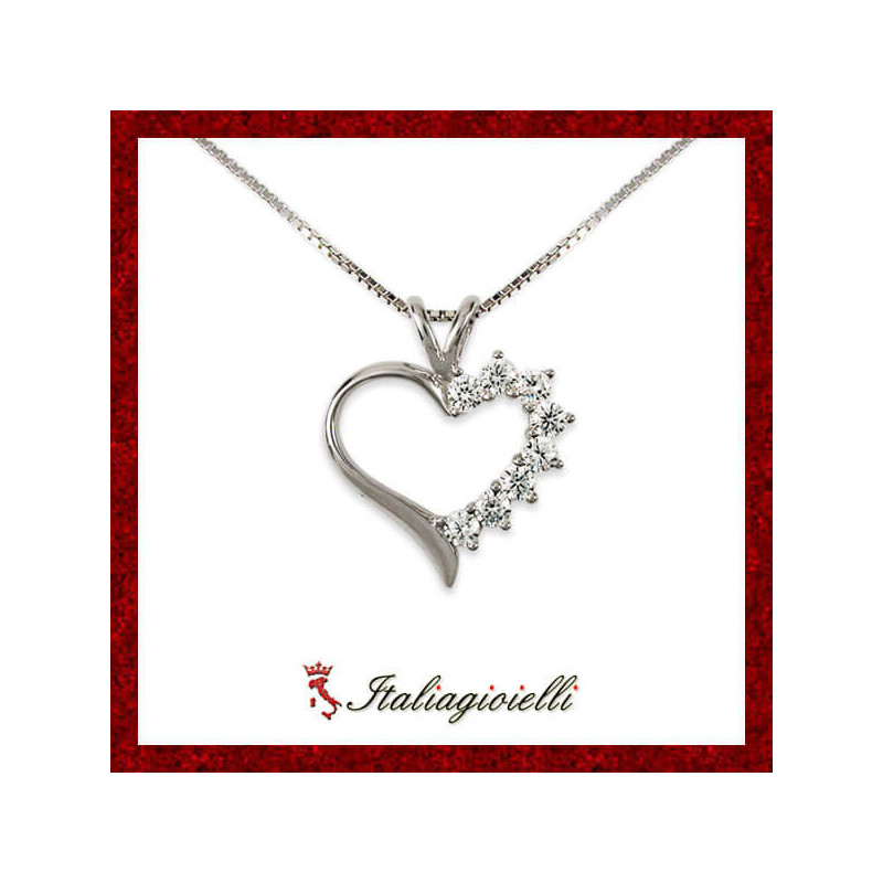 Seducente Collana Cuore Donna in Argento 925 - Italiagioielli