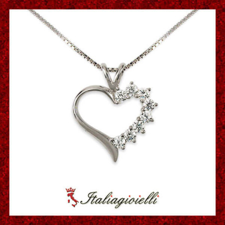 Seducente Collana Cuore Donna in Argento 925 - Italiagioielli