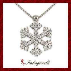 Collana Fiocco di Neve in Argento 925 - Italiagioielli