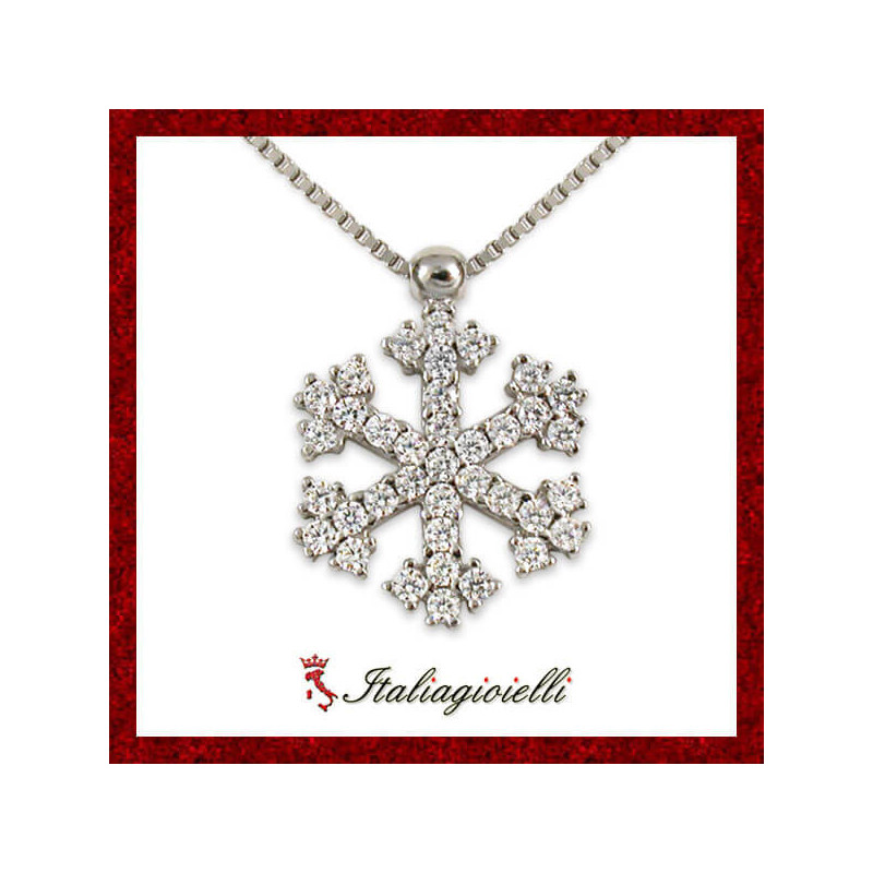 Collana Fiocco di Neve in Argento 925 - Italiagioielli