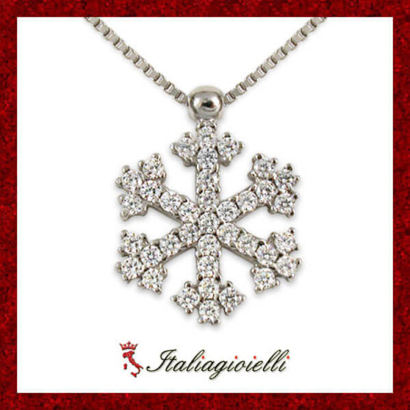 Collana Fiocco di Neve in Argento 925 - Italiagioielli