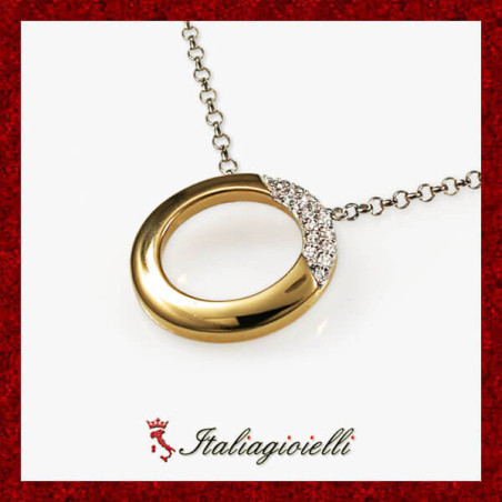 Sgargiante Collana a Cerchio in Argento 925 - Italiagioielli