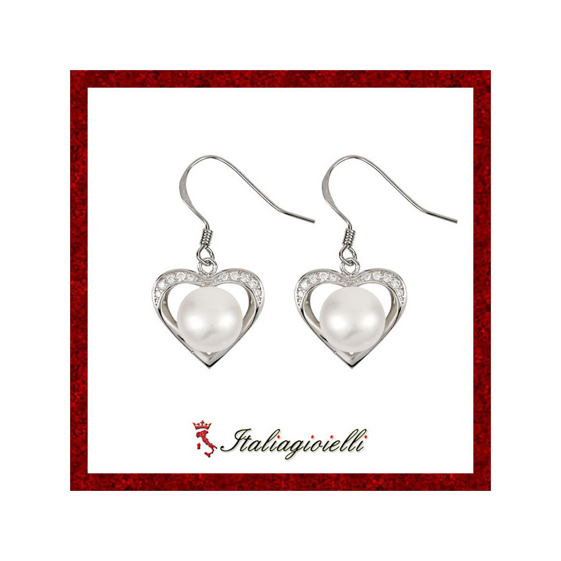 Pregevoli Orecchini Cuore in Argento 925 - Italiagioielli