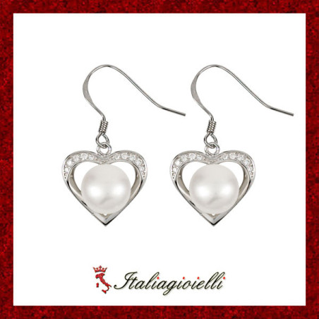 Pregevoli Orecchini Cuore in Argento 925 - Italiagioielli