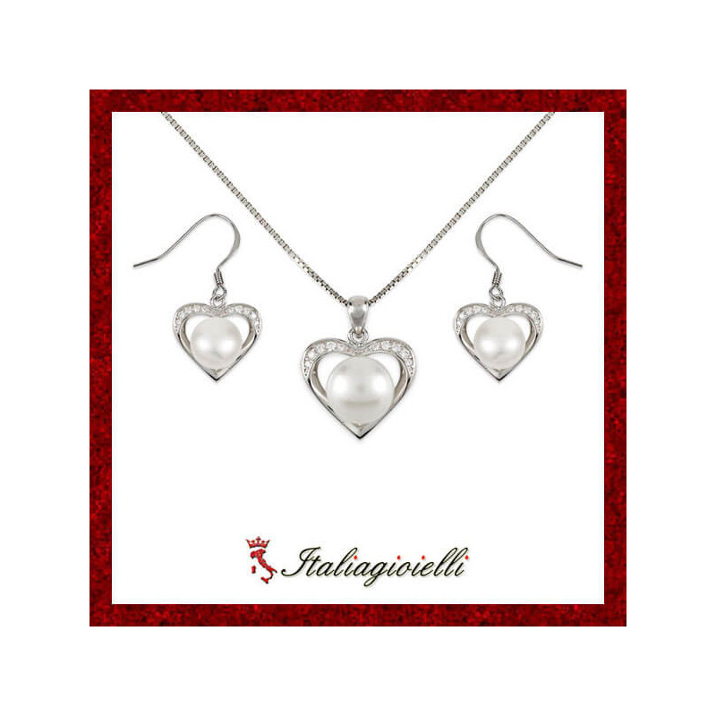Pregevole Parure Cuore in Argento 925 - Italiagioielli