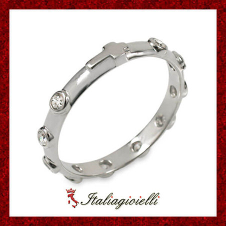 Anello Fedina Rosario in Argento 925 - Italiagioielli