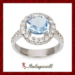 Celestiale Anello Acquamarina in Argento 925 - Italiagioielli