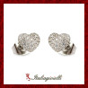 Orecchini Cuore Pavè Donna in Argento 925 - Italiagioielli