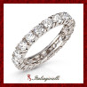 Abbagliante Anello Veretta Eternity Donna in Argento 925 rodiato Oro Bianco
