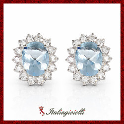 Sfarzosi Orecchini Acquamarina in Argento 925 - Italiagioielli