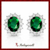 Sfarzosi Orecchini Smeraldo in Argento 925 - Italiagioielli