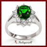 Sfarzoso Anello Smeraldo in Argento 925 - Italiagioielli