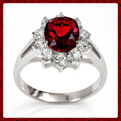 Sfarzoso Anello Rubino in Argento 925 - Italiagioielli