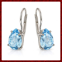 Orecchini Goccia Acquamarina in Argento 925 - Italiagioielli