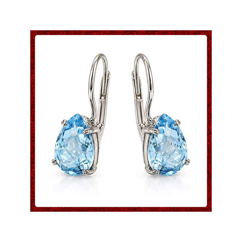 Orecchini Goccia Acquamarina in Argento 925 - Italiagioielli